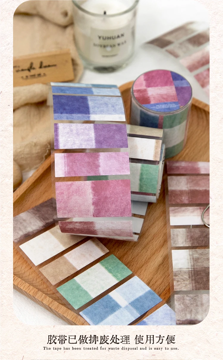 Journal GO 4,8 x 200 cm weißes Kraft-Washi-Tape, Aufkleber, Gitterstoff für Tagebuch, Scrapbook, DIY-Dekoration, Album, Planer, DIY-Klebeband – Detail 7