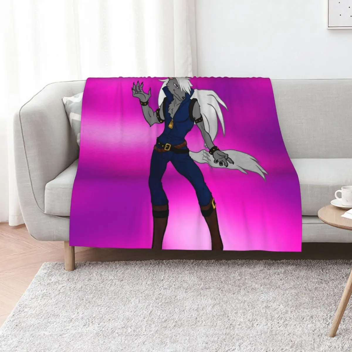 Wolfrun Fanart Throw Blanket Decorative Sofa decorative Soft Soft Plaid Multi-Purpose Polar Blankets