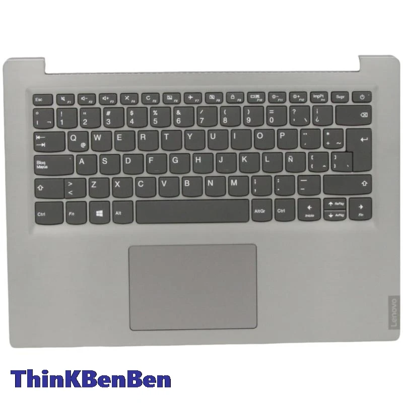 Coque repose-l'hypothèse grise pour Lenovo SBahn, clavier espagnol latin Tol, coque supérieure, 14 pouces, 14AST, 14API, 14IGM, 14IKB, 14 ICanon, 5CB0W43395