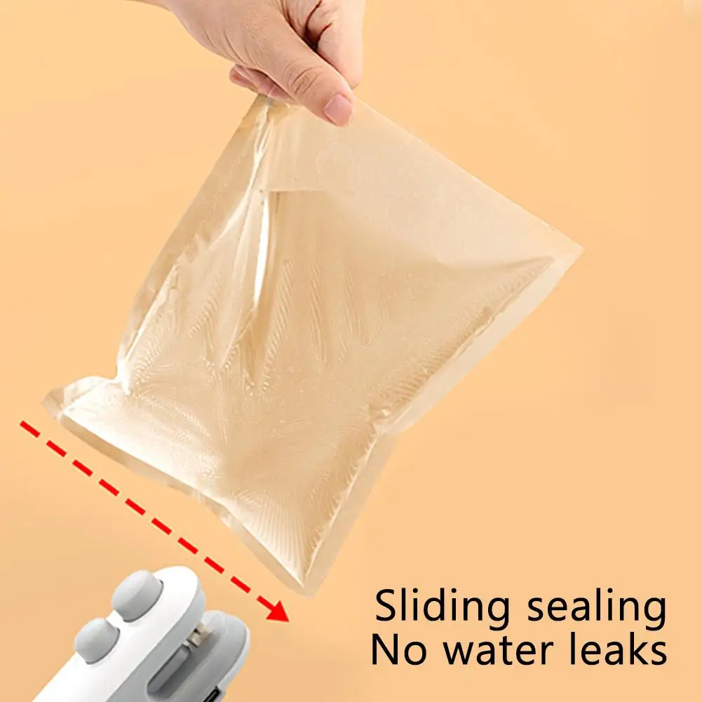 Mini Sealing Machine Portable Magnetic Mini Bag Sealer with Cutter Rechargeable Snacks Food Vacuum Heat Sealing Machine Resealer view 4