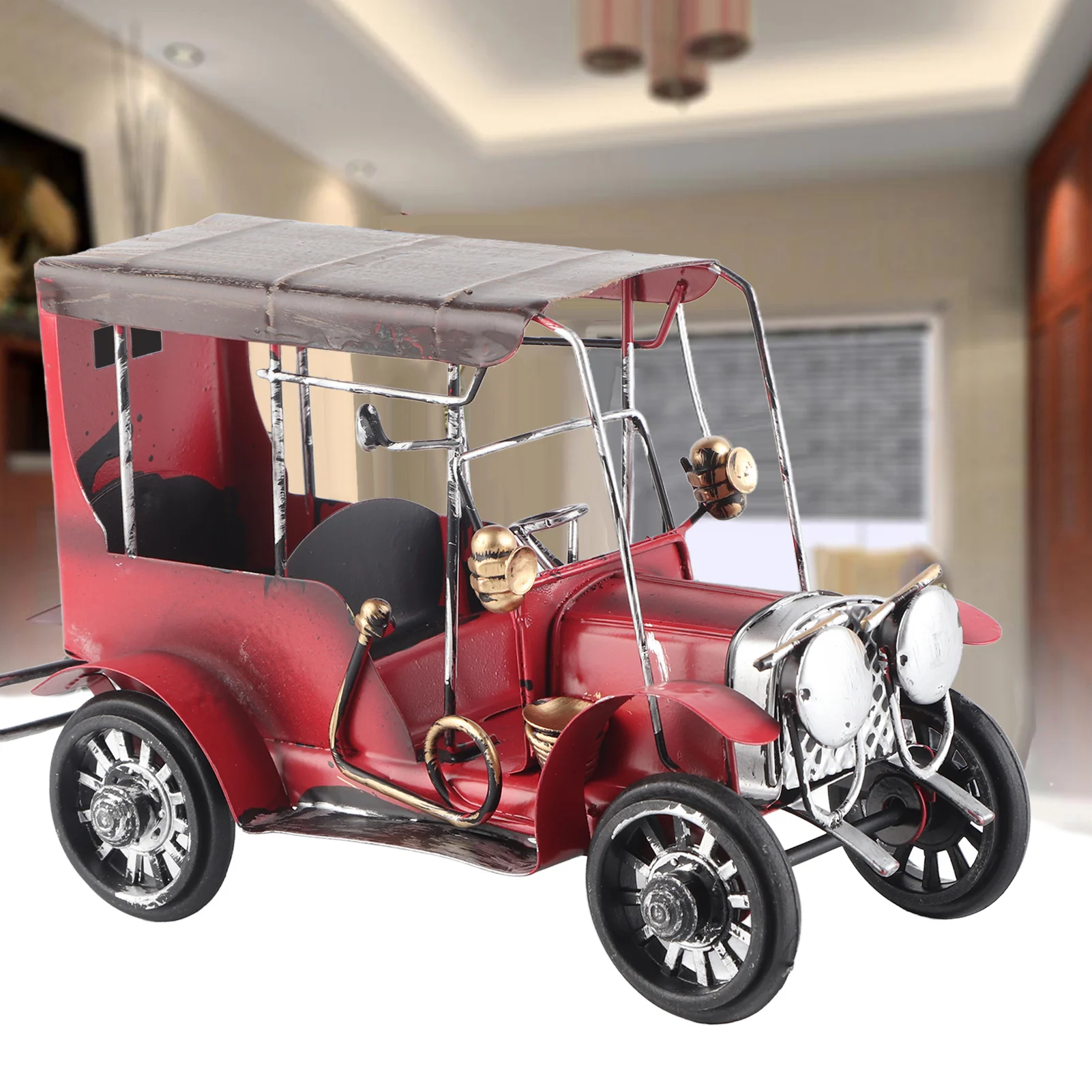 Vintage Old Vintage Car Model Miniature Classic Car Arts Craft Office Home Desktop Decor