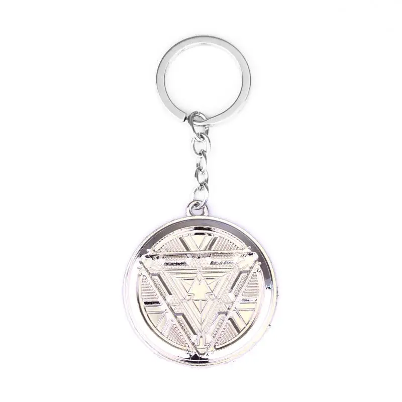 Marvel Iron Man Power Core Rood/zilverachtig Sleutelhanger Metalen Sleutelhanger Superheld Avengers Rugzak Decor Geschenken Fans Vriend Speelgoed