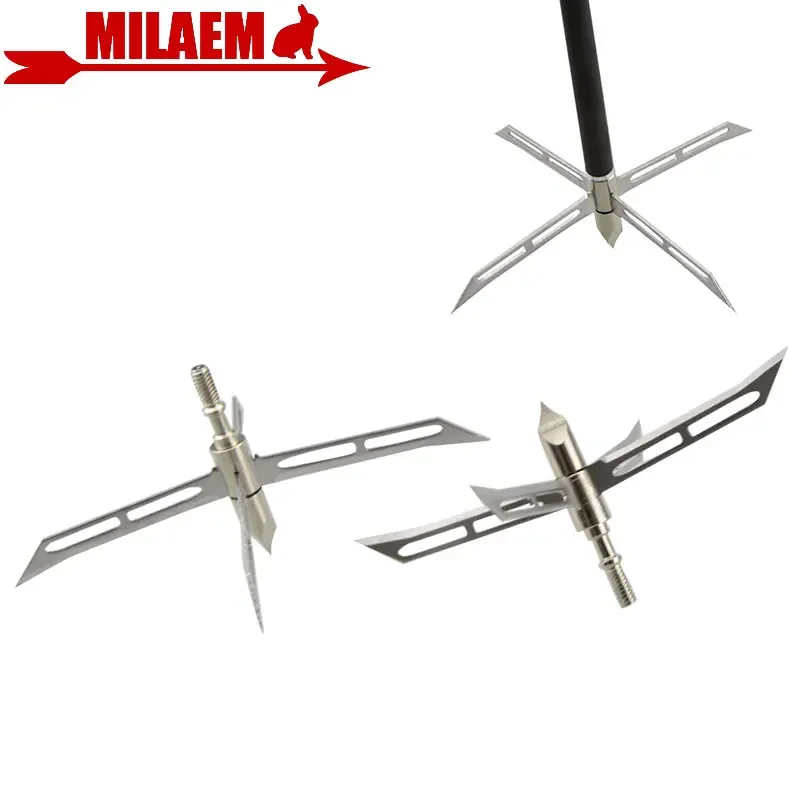 3/6/12pcs Archery Broadhead 4 Fixed Blade Hunting Tip 186Gr Arrowhead Stainless Steel Bow and Arrow Hunting Shooting Accessories