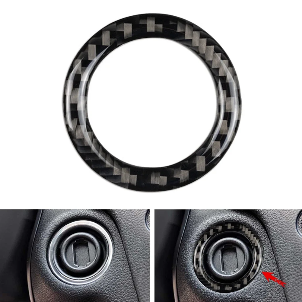 

Carbon Fiber For Mercedes Benz W203 W204 W212 A B C E Class GLA CLA GLC SLK Car Ignition Switch Key Hole Ring Trim Stickers