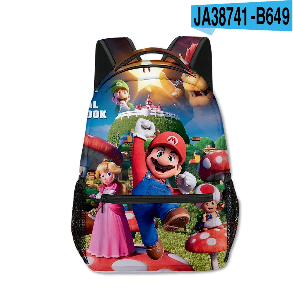 Marioed Super Mario Large Capacity School Bag Fully Printed Fashion Backpack Backpack Birthday Gift Mochila