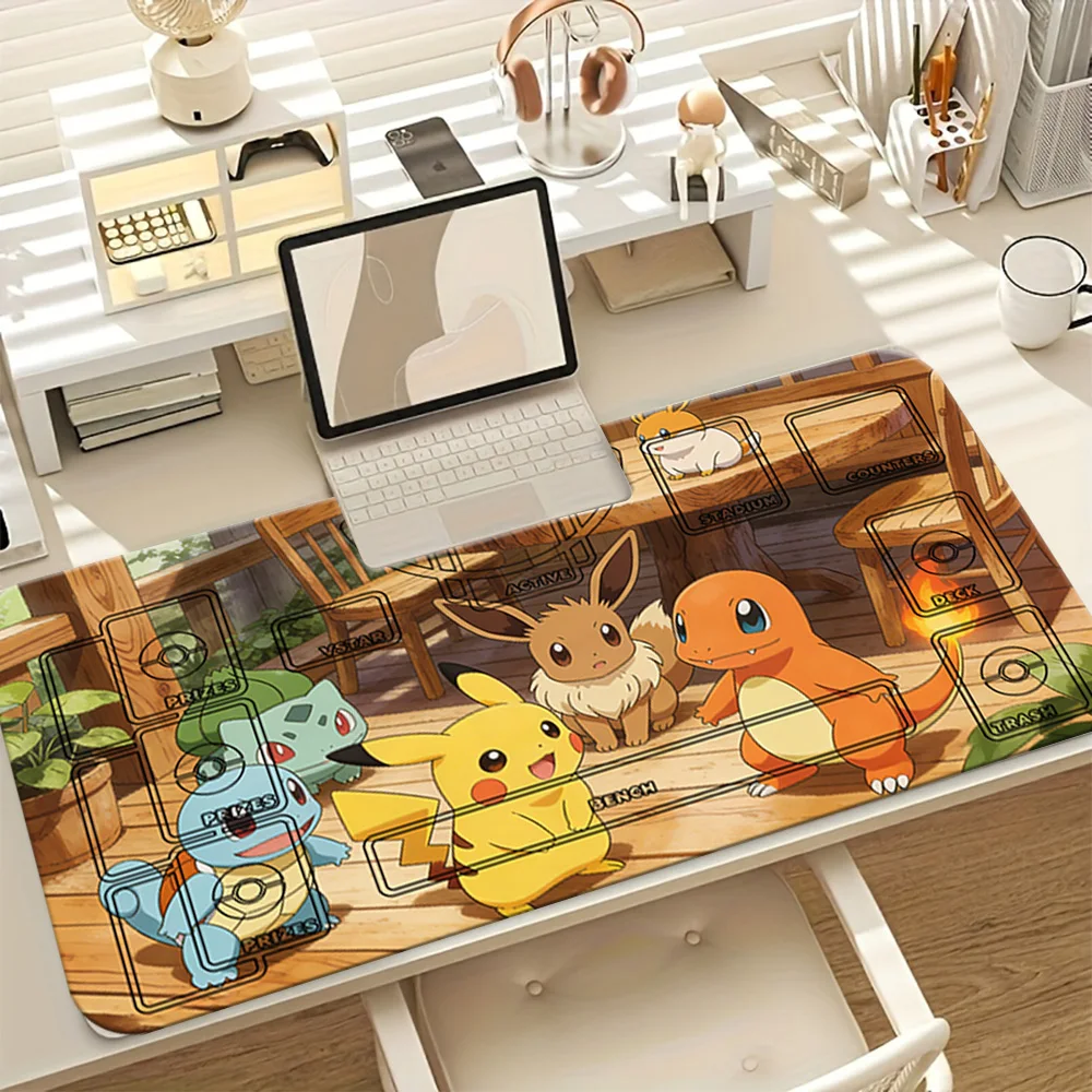 

Игровой коврик Pokemon Starter Friends Cabin TCG, большой игровой коврик для мыши, настольный коврик