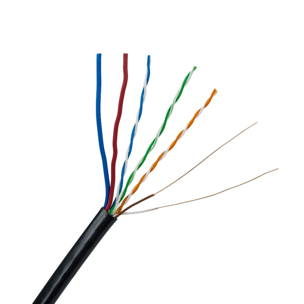 Computer Ethernet Cable Cat 5e Lan Cable 300m High Quality Outdoor 4pair Cat5e LAN CABLE With Power Wire