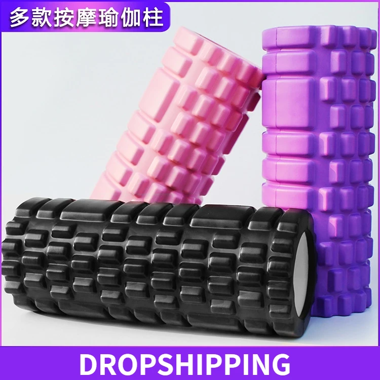 33/45cm EVA Hollow Wolf Tooth-shaped Yoga Column Hollow Foam Shaft Balance Stick Pilates Yoga Column Gym Fitness Pilates