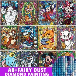 AB Stained Glass Fairy Dust Disney Cartoon Animal Diamond Painting Broderie Lilo & Stitch Bear Cartoon Mosaic Art 2024 New