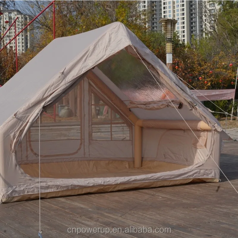 YTYIN Self-Inflating One Bedroom Four-Season Camping Tent For 3-4 People Outdoor Thickened Rainproof Portable Inflatable Tent