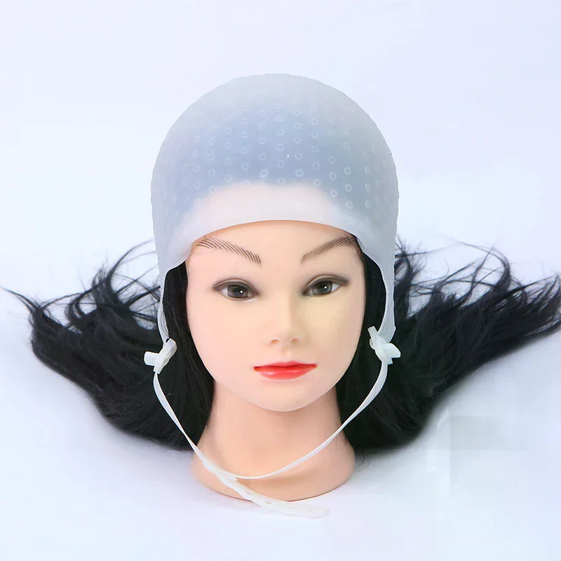 Hair Colouring Highlighting Dye Cap Frosting Tipping Reusable Silicone Salon cap