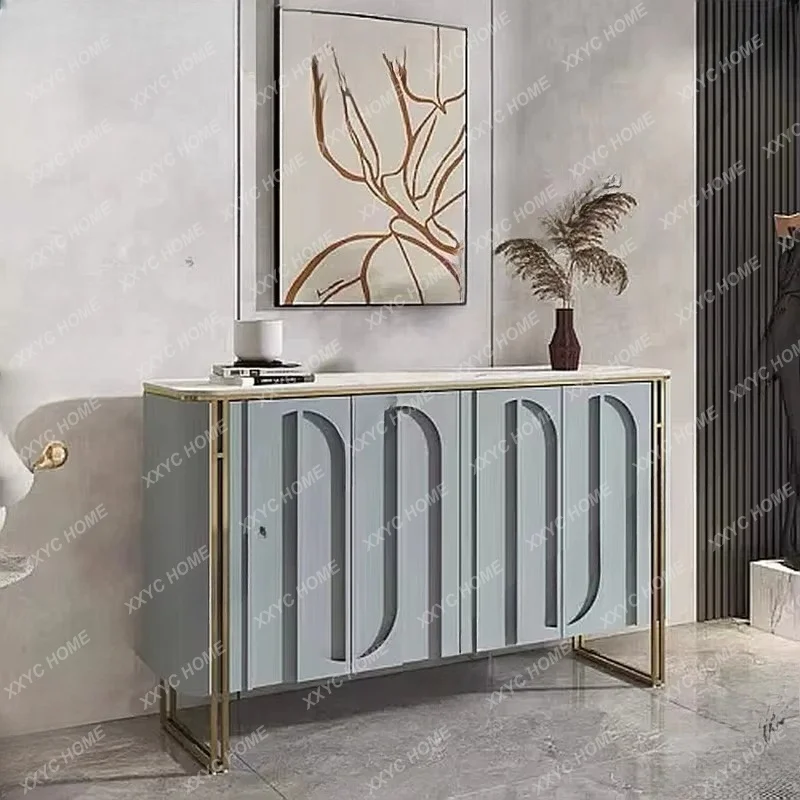 XX Entryway Cabinet Hallway Storage Slim Sideboard Painted Console Table for Living Room