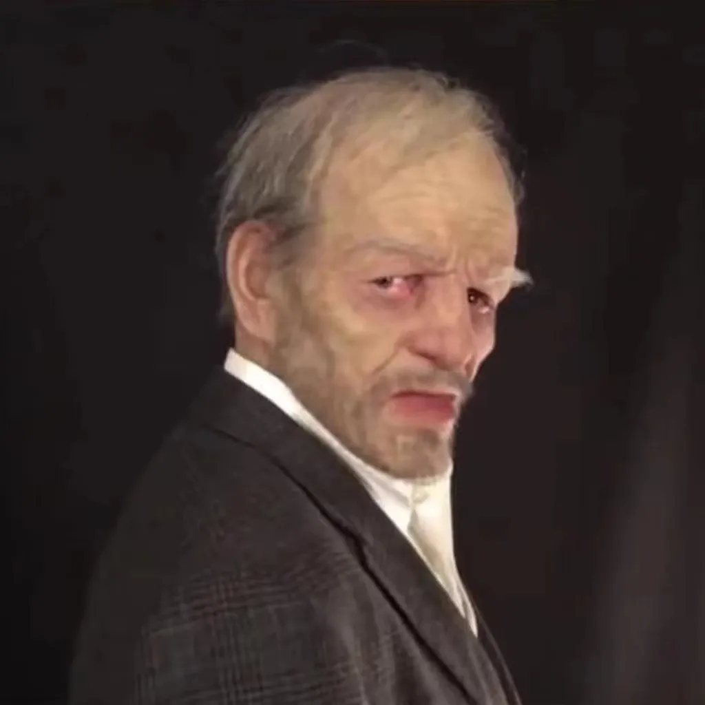 Cabeça cheia realista 실리콘 마스카라, Old Elder, Supersoft, 할로윈 파티 용품, 성인용