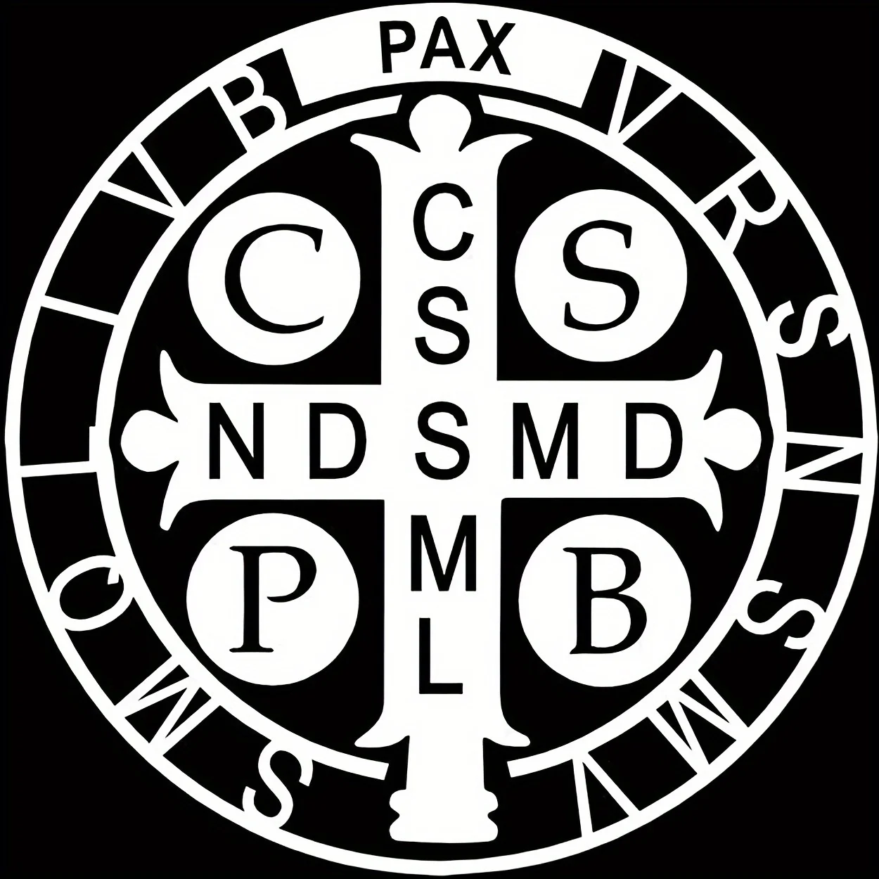 Saint Benedict Medal Sticker, Waterproof Vinyl Decal for Car Laptop Helmet Decoration