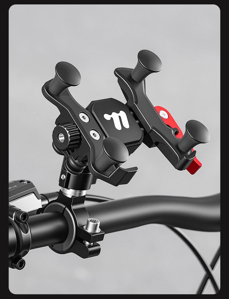 WEST BIKING Fahrrad-Handyhalterung mit Stoßdämpfung, Schnellverschluss, Anti-Shake-Halterung für Motorrad, MTB-Lenker, Vorbau und Rückspiegel – Detail 17