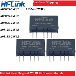 2pcs A0505S-2WR3 A0512S-2WR3 5V to ±3.3V ±5V ±9V ±12V ±15V 2W Dual Output Isolated Power Supply Module Power Converter Hi-Link