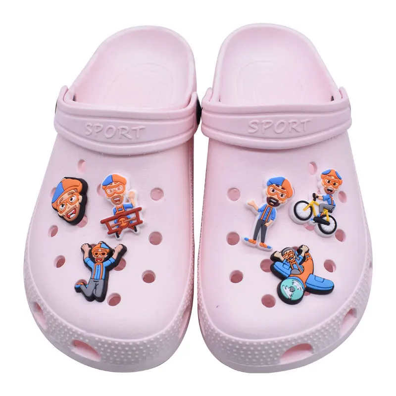 7Pcs Cartoon Series Shoe Charms For Slides Clog Sandals Shoes Decorations Accessories Buckle For Friend Party Gifts