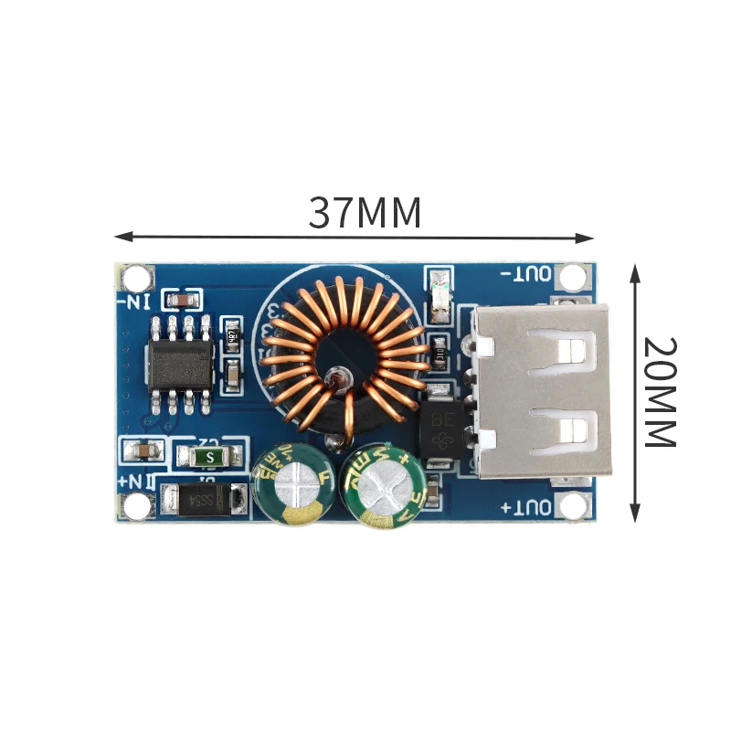 1-5Pc QC3.0 QC2.0 USB DC-DC Buck Converter Charging Step Down Module 6-32V 24W 9V 12V 24V to Fast Quick Charger Circuit Board 5V