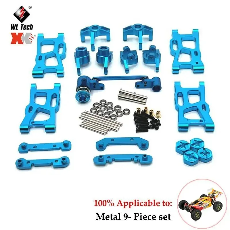 Wltoys 144001 Metal Upgrade Parts Kits Swing Arm Link Rod Steering Block for Wltoys 144001 144002 144010 1/14 RC Car Accessories