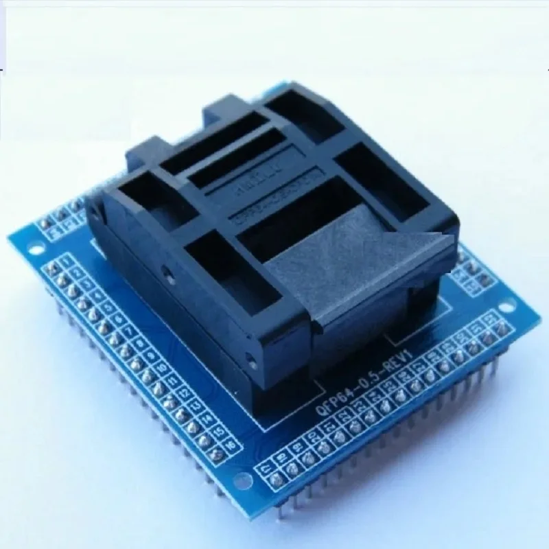 

QFP64 test base STM32 and FPQ-64-0.5-06 LQFP64 burning Block 0.5m programming conversion D paragraph