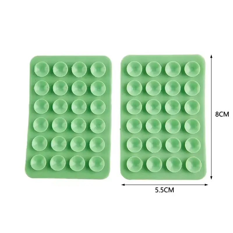 1 Pack Double Sided Silicone Suction Cup for Cell Phone Fixing with Adhesive Backing Anti-Slip Smartphone Holder