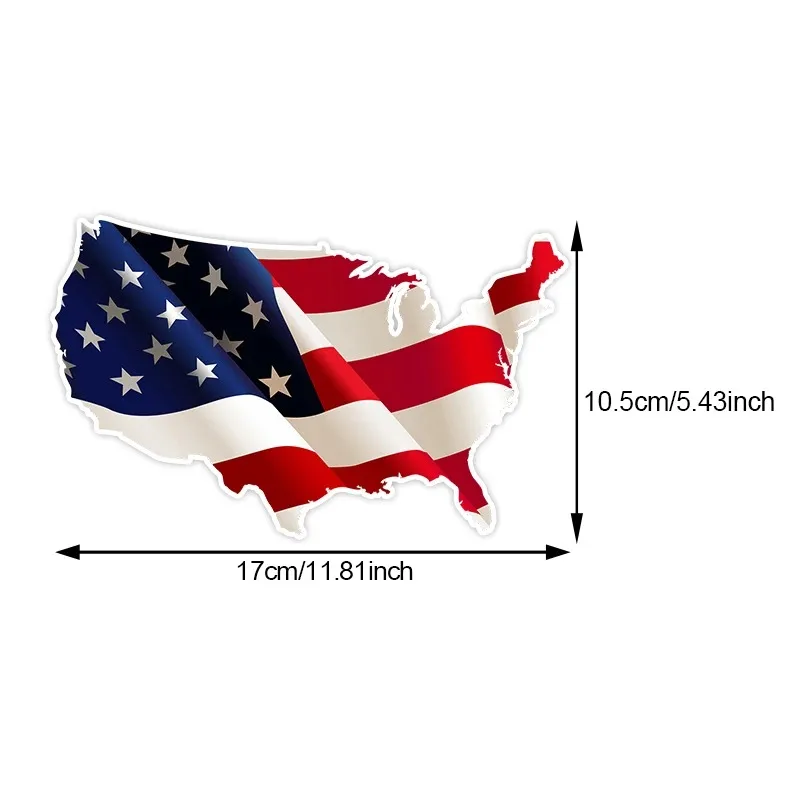 USA Estados Unidos de América mapa de EE. UU. Bandera calcomanía coche camión barco calcomanía portátil gráficos coche pegatina 17x10,5 cm PVC KK
