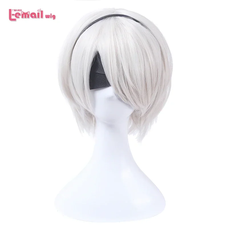 L-Enamel Wedge Kidney Car Bag 2B9S Cosplay Wigs White Short Men Cosplay Wigs Halloween Heat Resistant Synthetic Hair No.2 Type B