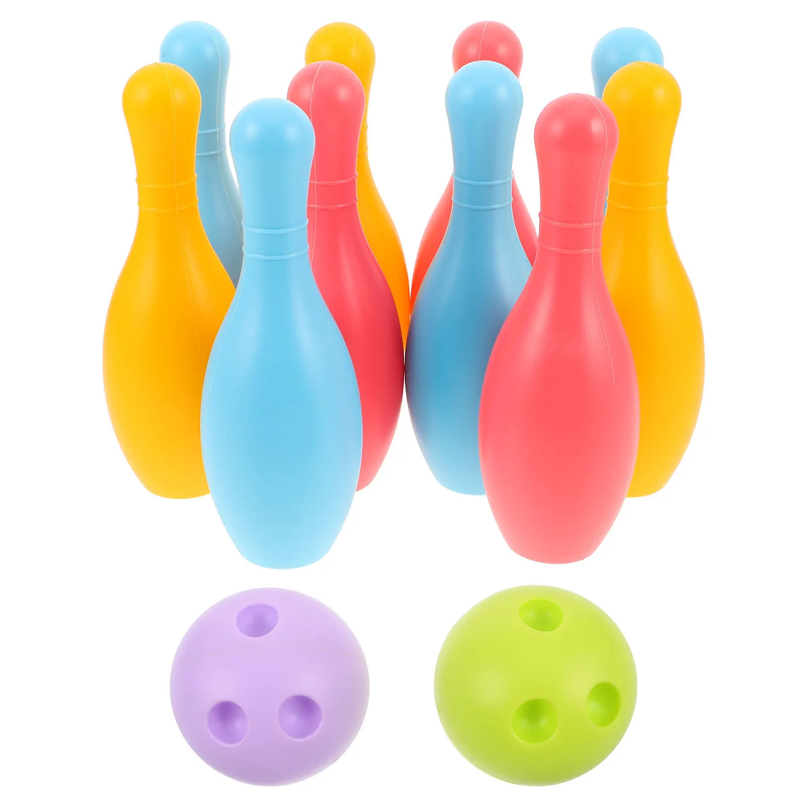 

2Sets Kids Bowling Set Mini Desktop Game for Children Hand Eye Coordination Development Portable Sports Playset Toddler Birthday