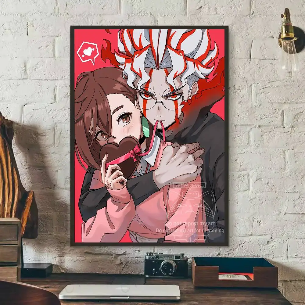 HOT ANIME DANDADAN Poster Galerie Drucke Selbstklebende Wohnkultur Dekoration Wandtattoos Wohnzimmer Aufkleber