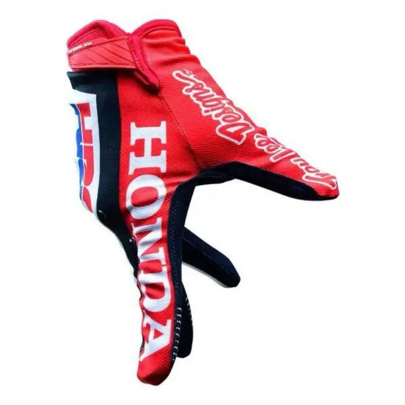 For HONDA HRC Motocross MTB MX Red Air Mesh Gloves Dirt Bike Riding Motorcycle Motorbike Riding Touring Breathable Touchscreen