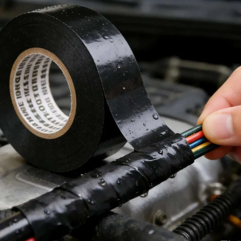 PVC High-temperature Resistant Black Rubber Electrical Tape Soft Waterproof Insulating Adhesive Used for Industrial Household
