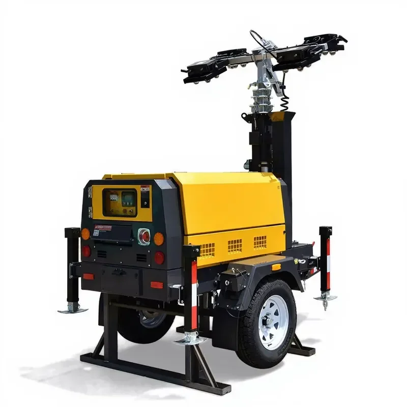 Best Selling Emergency Lighting System Telescopic 6 - 8 KW Diesel Generator Light Towers