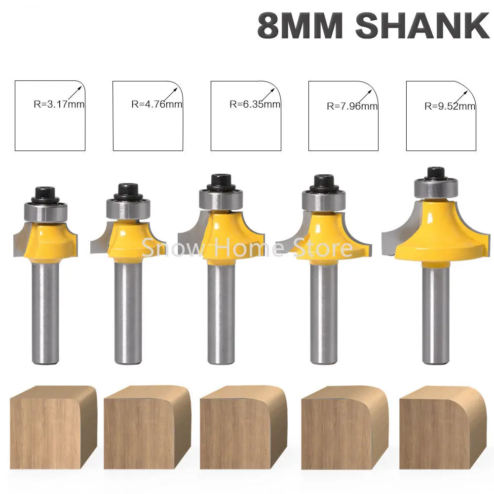 

8 Handle 5 Piece Set Of Fillet Cutter R Angle Milling Cutter Commonly Used Fillet Cutter Top Grade Alloy Fillet Cutter Trimming