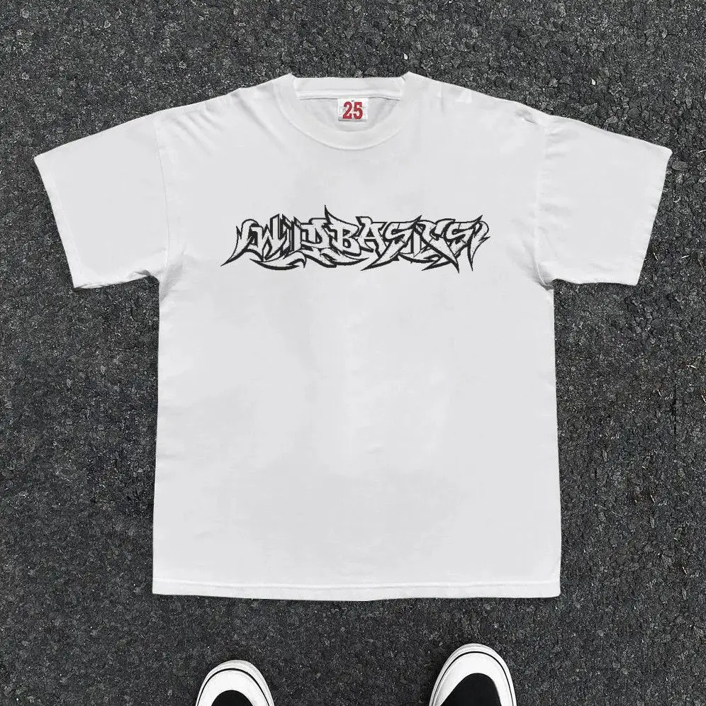 Kaos T-shirt Pasangan Musim Panas 2025 Katun Murni Retro Amerika Pesisir Barat Motif Panah Huruf Kreatif untuk Pria dan Wanita