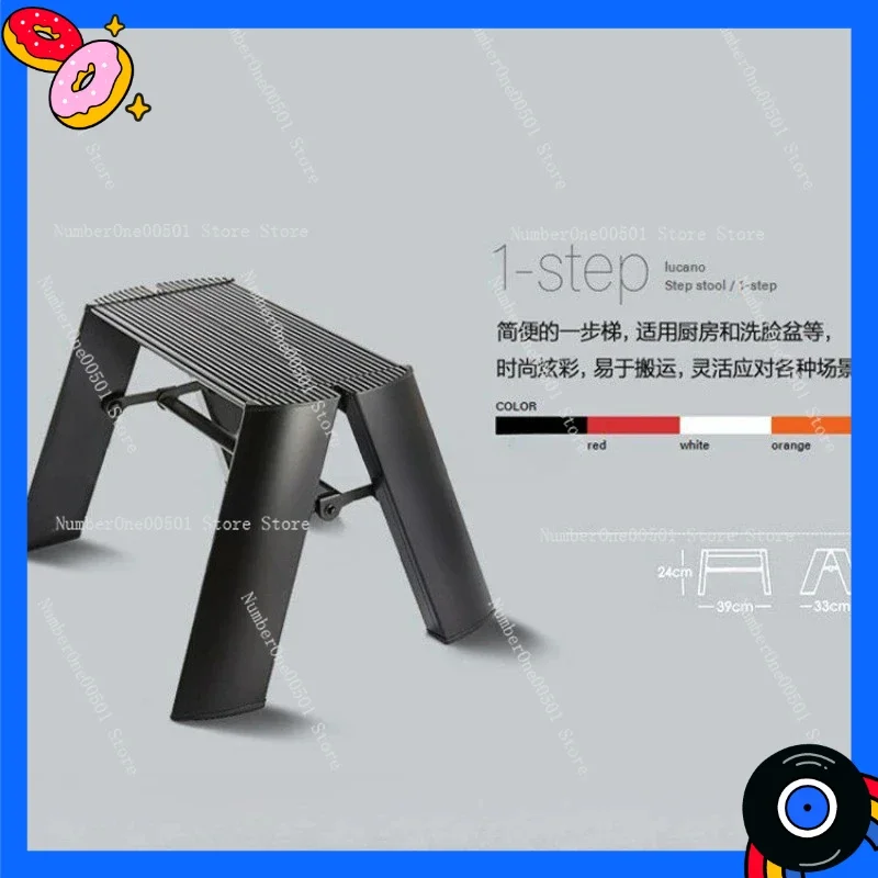 Mini Thickened Aluminum Folding Ladder Step Stool for Home Kids Shoes Changing Small Stairs