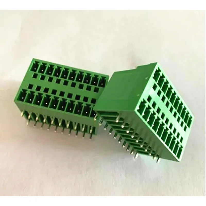 10sets 15EDGRH-3.81mm double-layer plug-in terminal block socket bending plate 2EDGRH-2*(2-12p) Connector/line arc
