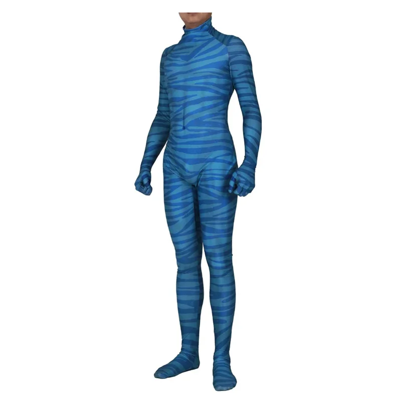 Jake Sully Neytiri Cosplay Costume para Adultos e Crianças, Filme Avatar 2, Spandex, Zentai, Vestido extravagante, Traje de Halloween, Vestido extravagante, Unisex