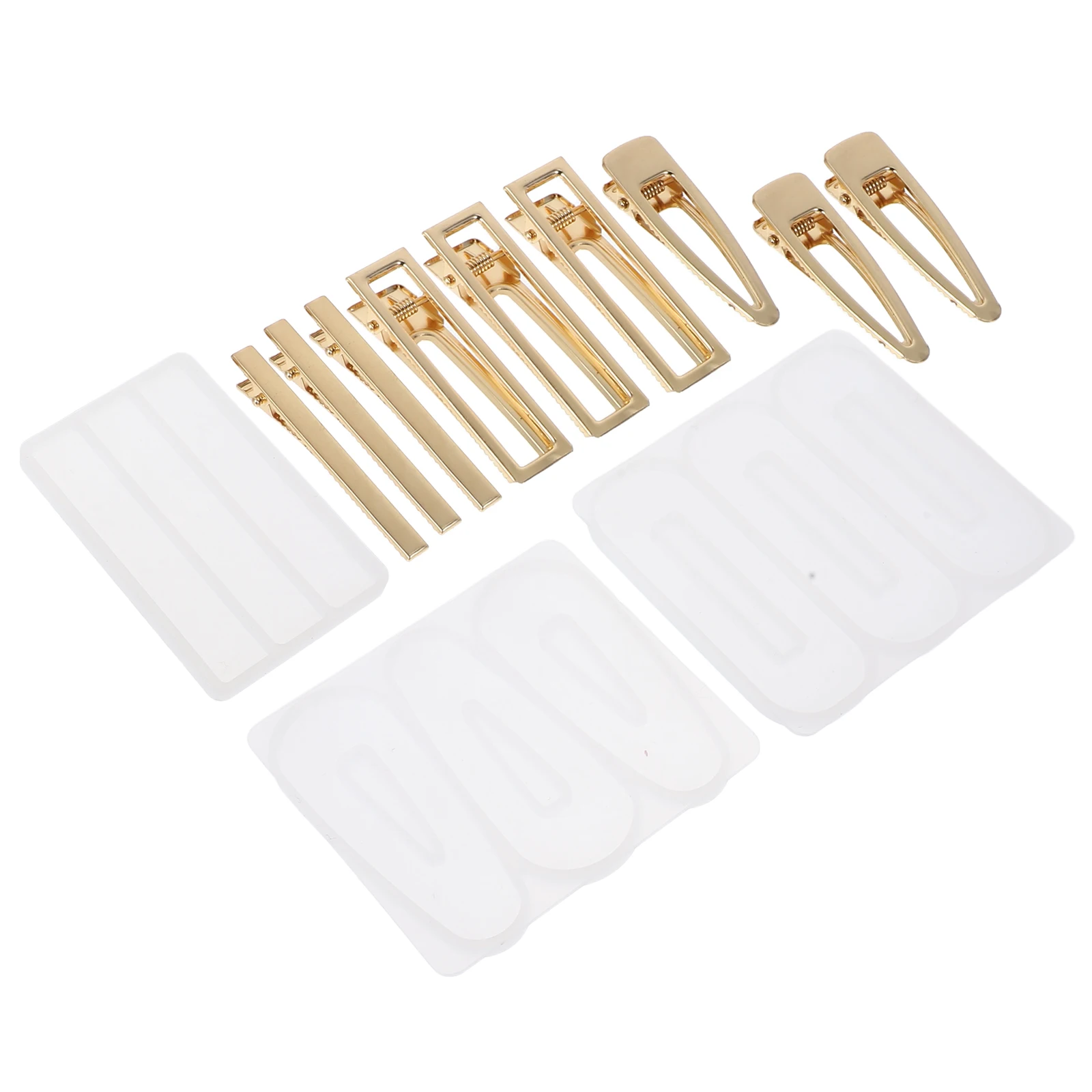 

12Pcs Hairpin Mold DIY Silicone Epoxy Resin Headwear Mold Kit for Hair Clip Casting Jewelry Making Accessories