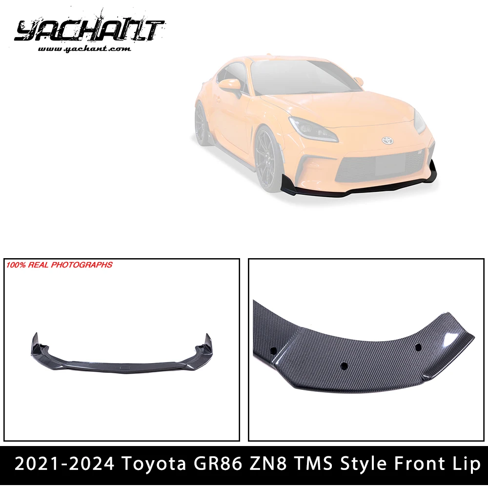 

Car-Styling Accessories Carbon Fiber CF Front Lip TMS Style For 2021-2024 Toyota GR86 ZN8
