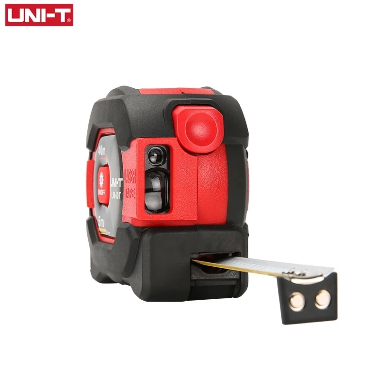 UNI-T 2 in 1 Laser Rangefinder 5m Tape Measure Ruler LCD Display with Backlight Distance Meter Building Measurement Device