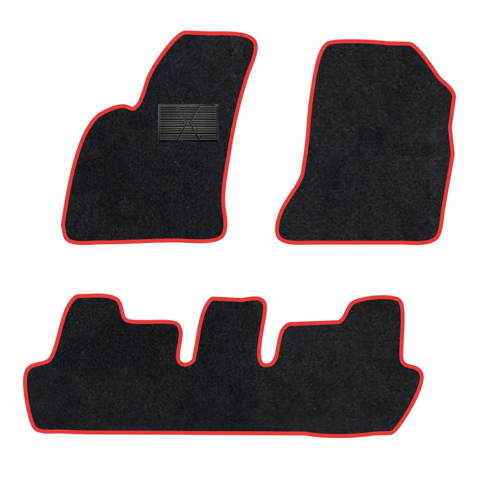 

Автомобильный коврик для Citroen C4 Picasso Grand Picasso 2006-2013, 5 мест, полиэстер, замша, противоскользящая черная подложка, красная переплетная отделка