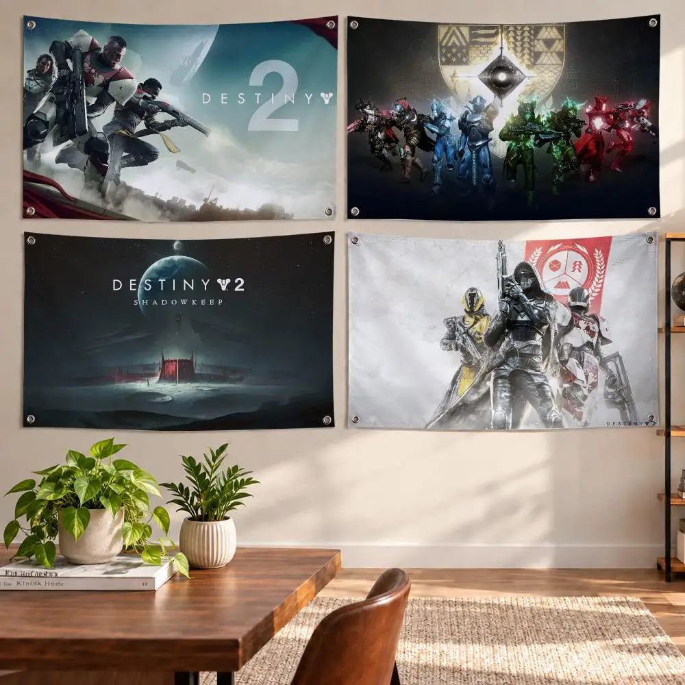 Movie Destiny 2 Flags Aesthetic Wall Tapestry Printed Wall Hanging Living Room Party Outdoor Decor