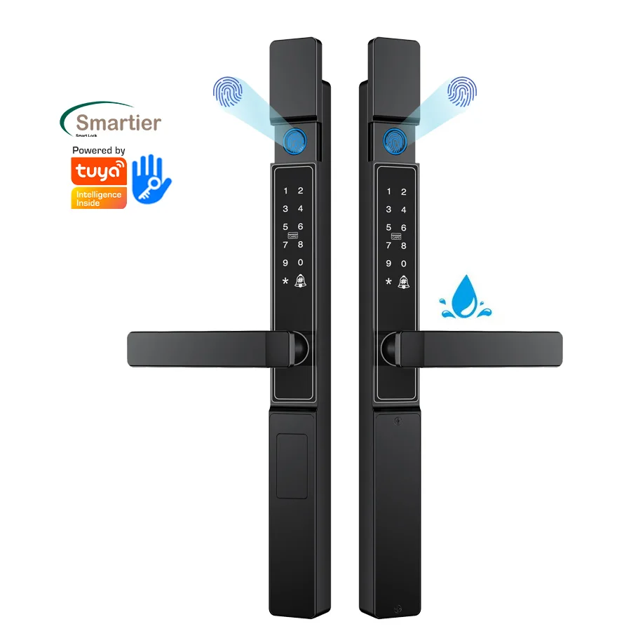 

Glomarket Tuya Smart Waterproof Door Locks 3585 Biometric Finger Print Password Aluminum Door Lock