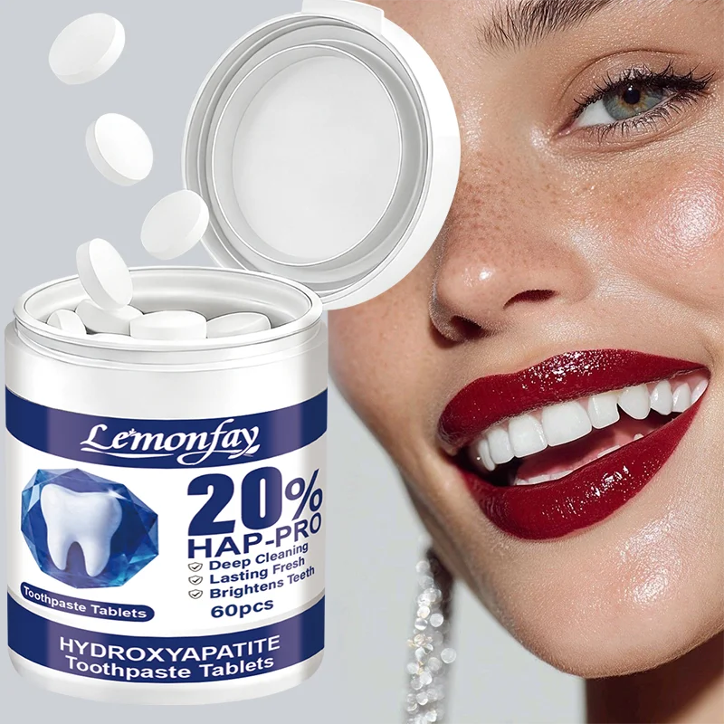 Lemonfay 20% HAP-Pro Hydroxyapatite Toothpaste Tablets Deep Cleaning Lasting Fresh Brightens Teeth 60pcs