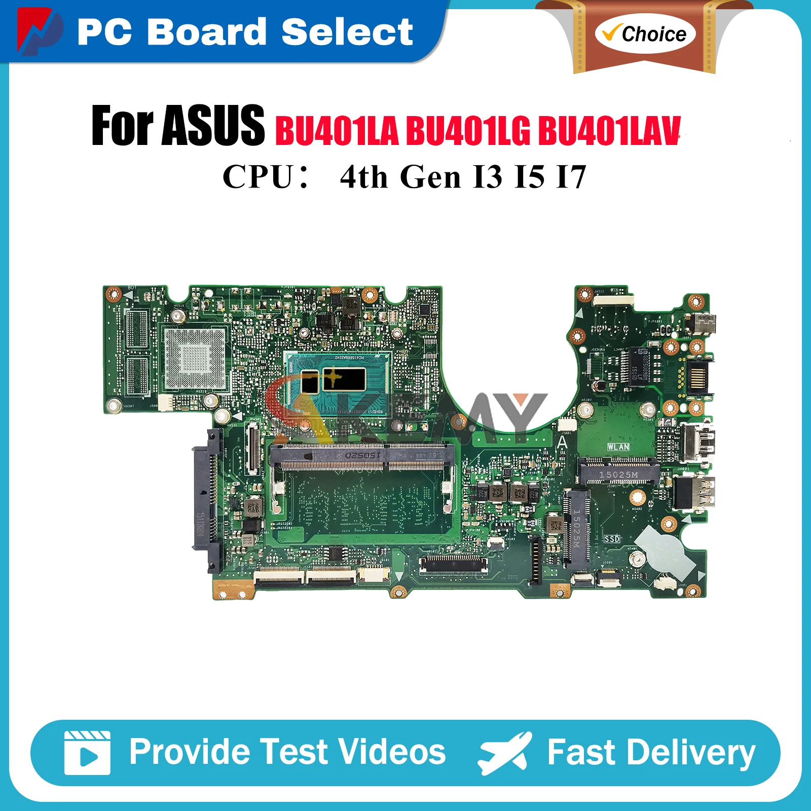 

Материнская плата для ноутбука BU401LA для ASUS ExpertBook BU401LAV BU401LG BU401LA BU401L, материнская плата с процессором I3 I5 I7, 100% тестирование, ОК, быстрая доставка