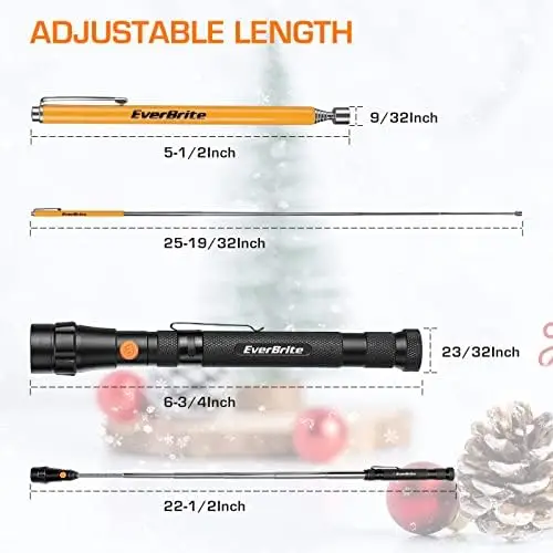 

Магнитный захват EverBrite с LED-подсветкой – 360° ° Поворотный телескопический держатель для гаража и авторемонта – подарок для папы, мамы, мужа