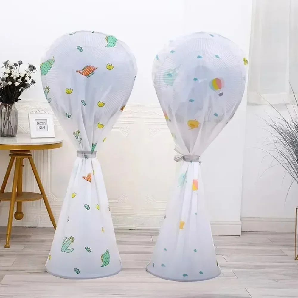 Two Style Washable Fan Sleeve Waterproof Dustproof Protective Standing Round Electric Fan Cover for Pedestal Stand Fan Floor