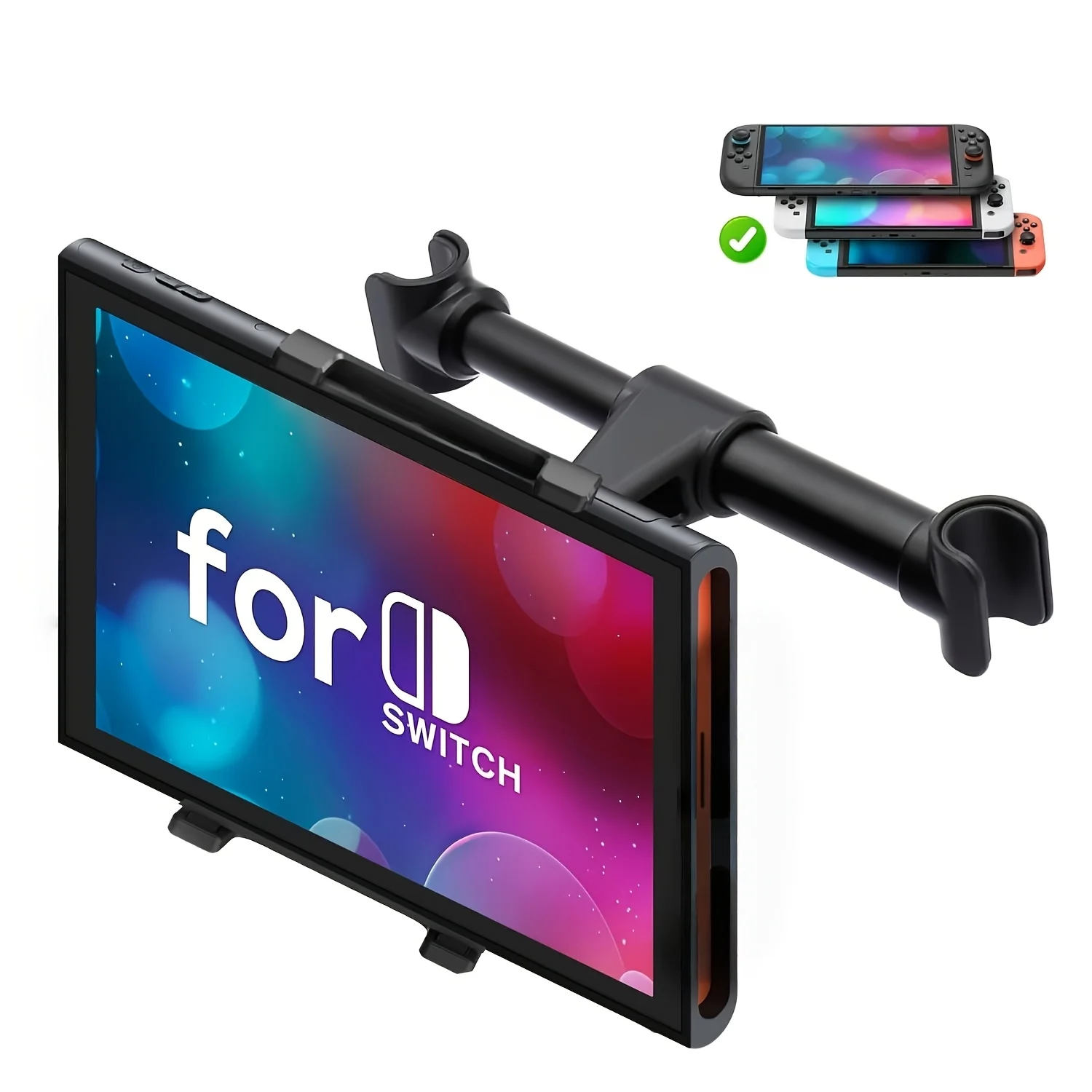 Car Headrest Mount For Nintendo Switch 2/ Swith OLED/Switch 1, Adjustable Car Holder For Switch All Version