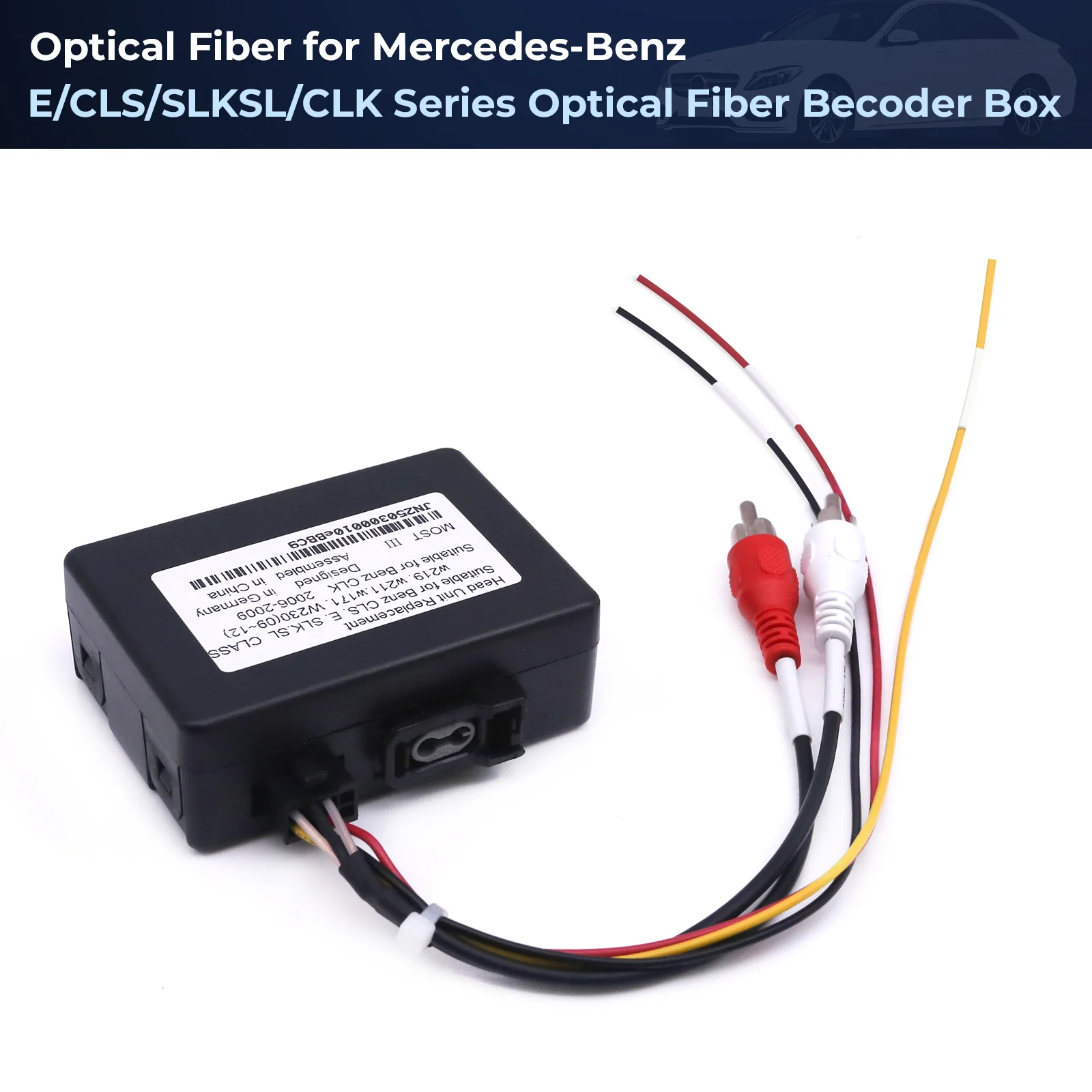 

Fiber Decoder BOX Car Stereo MOST Digital Data Car Accessories Optical Head Unit for Mercedes Benz CLS E SLK SL CLASS CLK