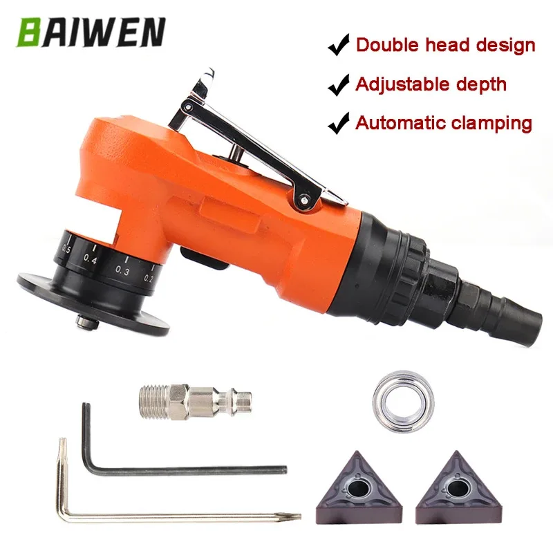 Adjustable Pneumatic Chamfering Machine Handheld Mini 45 Degree Chamfer Deburring Tools With Blades & Bearing